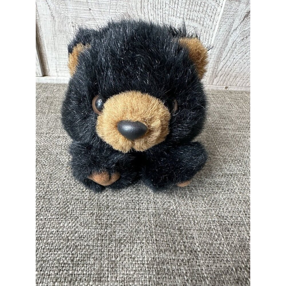 Puffkins Collection Swibco Benny Black Bear 4” Plush Stuffed Animal with Tags - Picture 1 of 6
